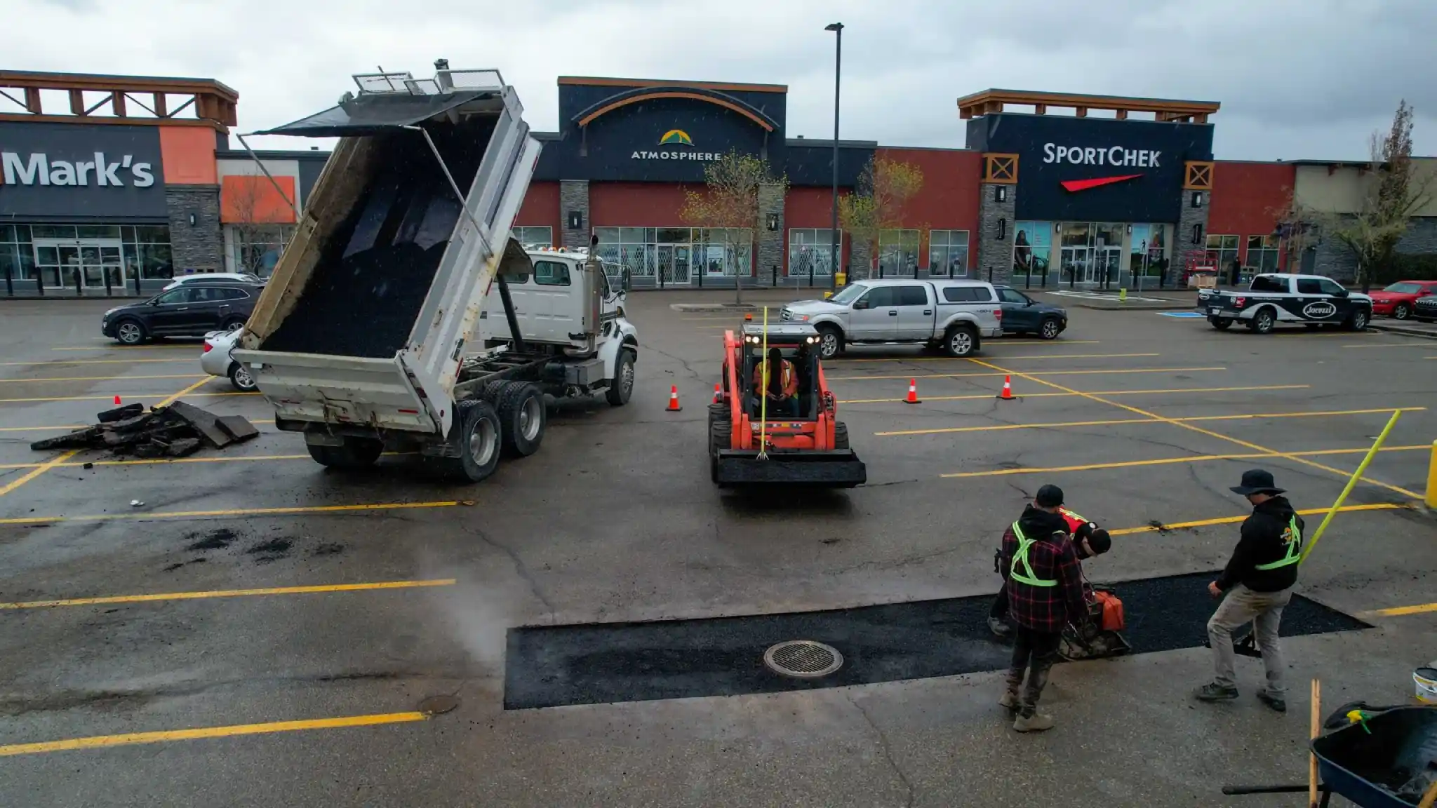 Parking lot asphalt repair