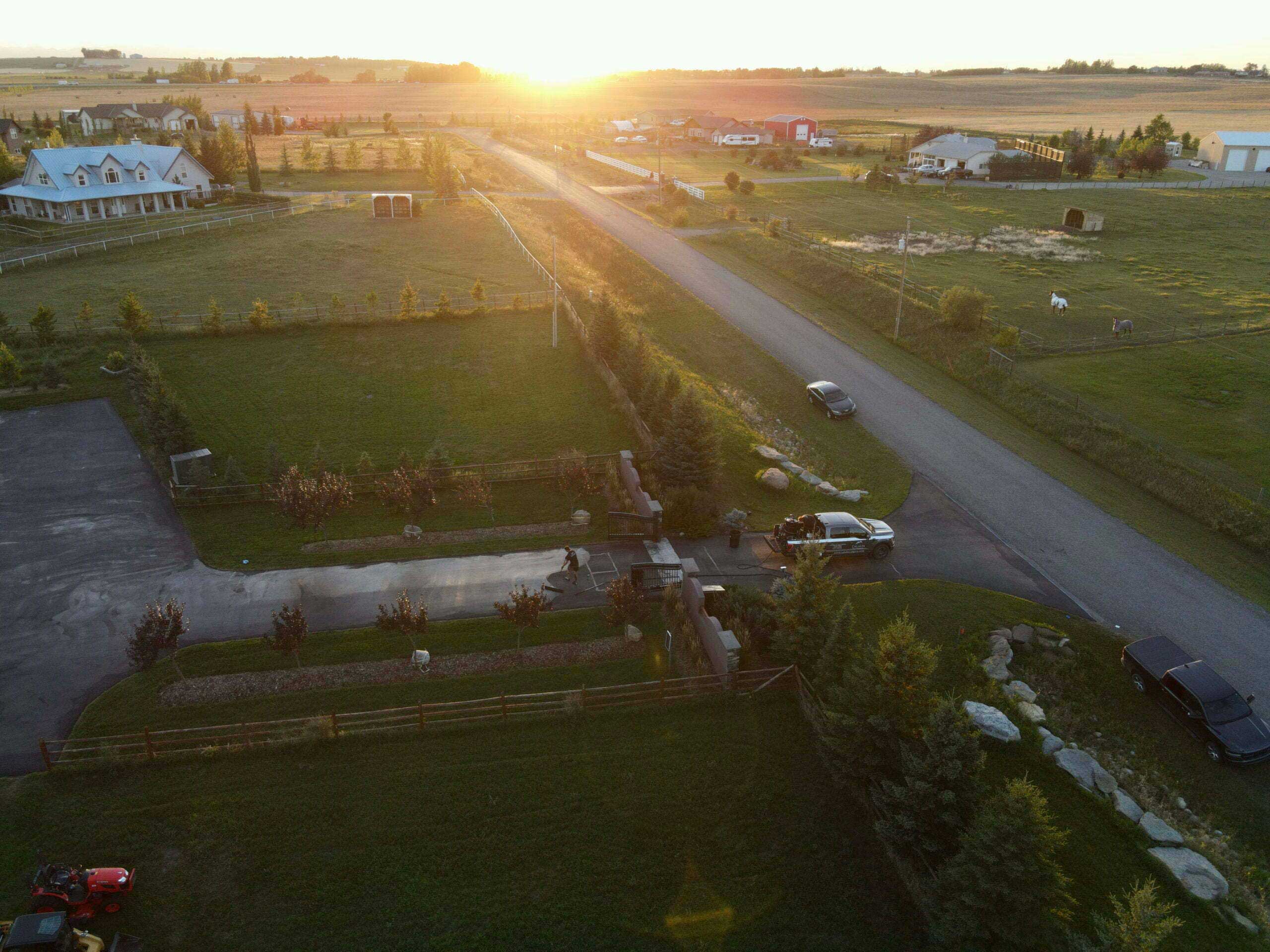 Asphalt Driveway Paving opening to road